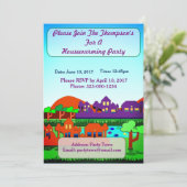 パーソナライズな引っ越し祝いパーティーのパーティの招待状 招待状 (スタンド正面)