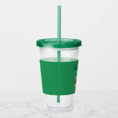 パーソナライズな弟またはお兄さんのアライグマ アクリルタンブラー (右)