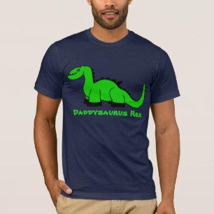 パーソナライズな恐竜の大人のTシャツの男性へのパパ Tシャツ