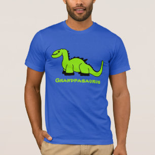 パーソナライズな恐竜の大人のTシャツの男性へのパパ Tシャツ