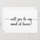パーソナライズな意志私のメイド・オブ・オーナー（花嫁付き添い人）カードです 招待状 (正面/裏面)