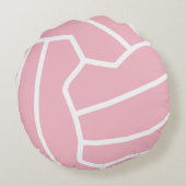 パーソナライズな愛ネットボールのハートおよび球のデザイン ラウンドクッション (裏面)