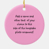 パーソナライズな愛体操の写真のオーナメント セラミックオーナメント (裏面)