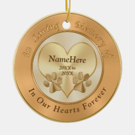 パーソナライズな愛情のある記憶犬の悔やみや弔慰のギフト セラミックオーナメント