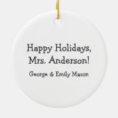 パーソナライズな愛私のSeecondのグレーダーのオーナメント セラミックオーナメント (裏面)