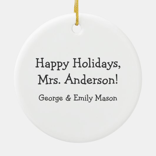 パーソナライズな愛私のSeecondのグレーダーのオーナメント セラミックオーナメント (裏面)