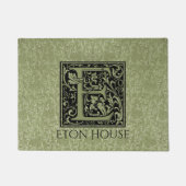 パーソナライズな手紙E第1の手紙のモノグラム ドアマット (正面)