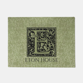 パーソナライズな手紙E第1の手紙のモノグラム ドアマット