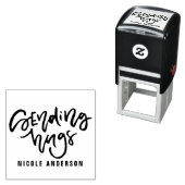 パーソナライズな抱擁手のレタリングの原稿を送ります セルフインキングスタンプ (インサイチュ)