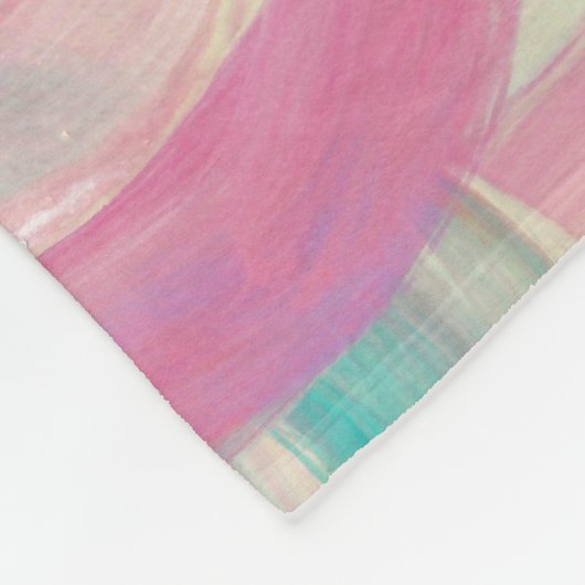 パーソナライズな抽象的な近代美術の円の絵を描くこと フリースブランケット (角)