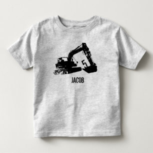 パーソナライズな掘削機のワイシャツ トドラーTシャツ