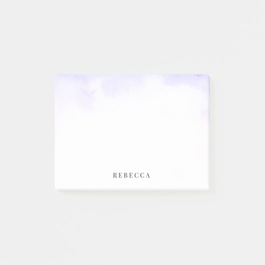 パーソナライズな敏感な紫色の水彩画の洗浄 ポストイット (正面)