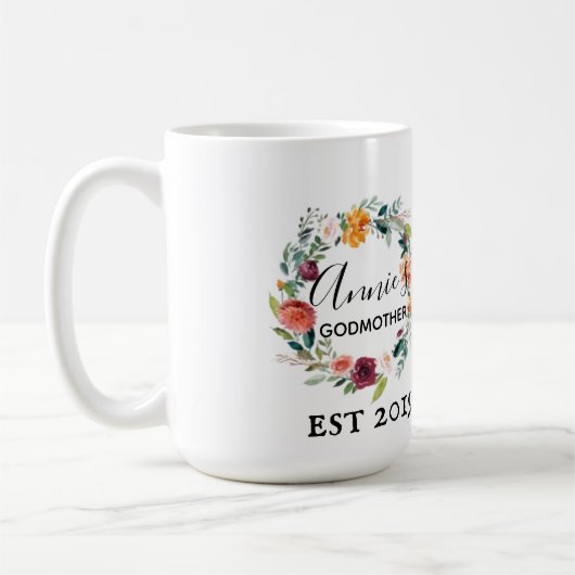 パーソナライズな教母のマグ コーヒーマグカップ (左)
