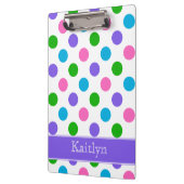 パーソナライズな数々のな色の水玉模様 クリップボード (左)