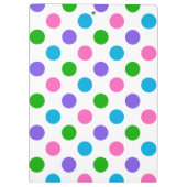 パーソナライズな数々のな色の水玉模様 クリップボード (裏面)