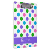 パーソナライズな数々のな色の水玉模様 クリップボード (右)