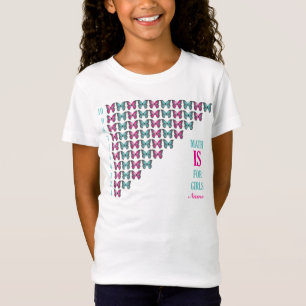 パーソナライズな数学は女の子のため、私数えることを愛しますです Tシャツ