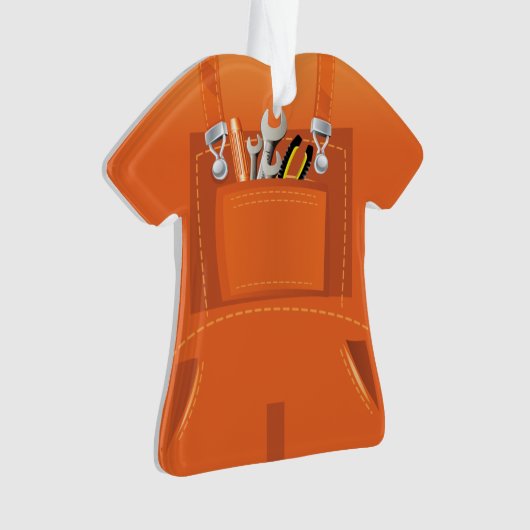 パーソナライズな整備士の機械工のクリスマスのオーナメント オーナメント (正面)