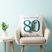 パーソナライズな文字のカスタムの第80誕生日80の枕 クッション (椅子)