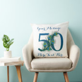 パーソナライズな文字の上品な第50誕生日50の枕 クッション (椅子)