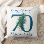 パーソナライズな文字の上品な第70誕生日70の枕 クッション (ブランケット)