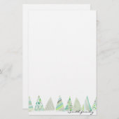 パーソナライズな文房具-クリスマスツリー 便箋 (正面/裏面)