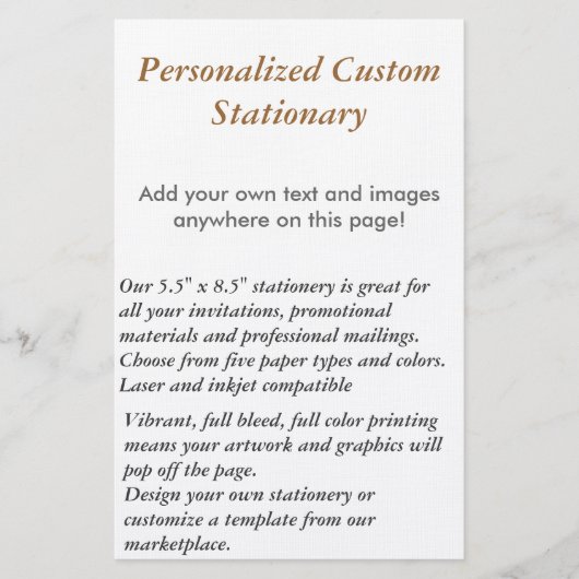 パーソナライズな文房具 便箋 (正面)