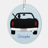 パーソナライズな新しい運転者の男性 セラミックオーナメント (左)