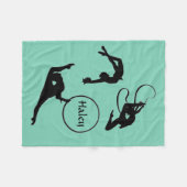 パーソナライズな新体操のフリースブランケット フリースブランケット (正面(横))