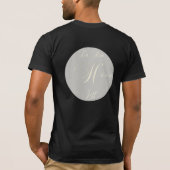 パーソナライズな新郎の暗闇のTシャツ Tシャツ (裏面)