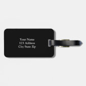 パーソナライズな旅行荷物のラベル|のターコイズのストライブ柄 ラゲッジタグ (裏面横)