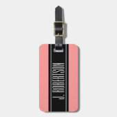 パーソナライズな旅行荷物のラベル|の珊瑚のピンク ラゲッジタグ (正面縦)