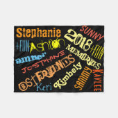 パーソナライズな日光毛布8か9の名前 フリースブランケット (正面(横))