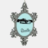 パーソナライズな日産シルビア スノーフレークピューターオーナメント (左)