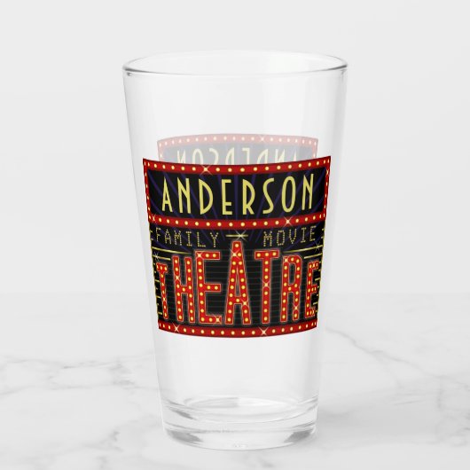 パーソナライズな映画館の玄関ひさしの家の映画館| タンブラーグラス (裏面)