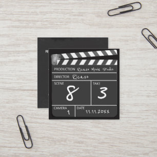 パーソナライズな映画Clapperboard スクエア名刺