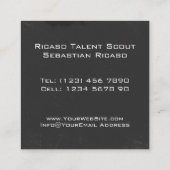 パーソナライズな映画Clapperboard スクエア名刺 (裏面)