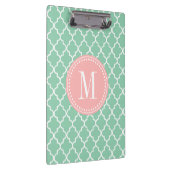 パーソナライズな暗く真新しいモロッコのタイルの格子 クリップボード (右)