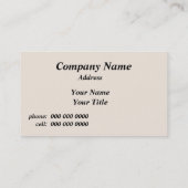 パーソナライズな暗灰色のヒョウのアニマルプリント 名刺 (裏面)