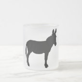 パーソナライズな曇らされたガラスのろばのロゴのマグ フロストグラスマグカップ (中央)