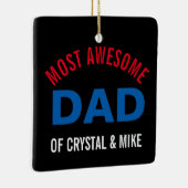 パーソナライズな最も素晴らしいパパ親カッコいい セラミックオーナメント (右)