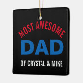 パーソナライズな最も素晴らしいパパ親カッコいい セラミックオーナメント (左)