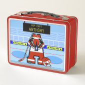 パーソナライズな最初のアイスホッケー メタルランチボックス (裏面)