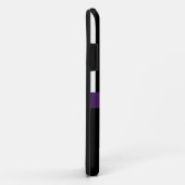 パーソナライズな最初の紫色の黒のストライプの箱 Case-Mate iPhoneケース (裏面/右)