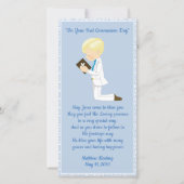 パーソナライズな最初聖餐のしおりの男の子 サンキューカード (正面)