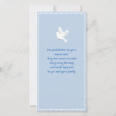 パーソナライズな最初聖餐のしおりの男の子 サンキューカード (裏面)