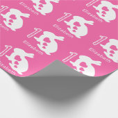 パーソナライズな最初誕生日の女の子 ラッピングペーパー (角)