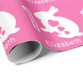 パーソナライズな最初誕生日の女の子 ラッピングペーパー (ロールコーナー)