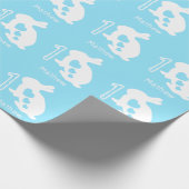 パーソナライズな最初誕生日の男の子 ラッピングペーパー (角)