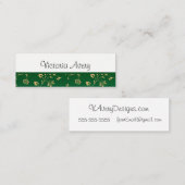 パーソナライズな最小主義の花柄のモダン スキニー名刺 (正面/裏面)